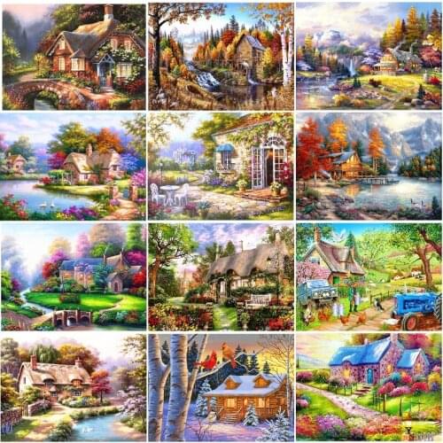 Diamand Painting House 5D Diamond Painting Mosaic Cross Stitch Kit Diamond Painting Full Drill Kits Rhinestone