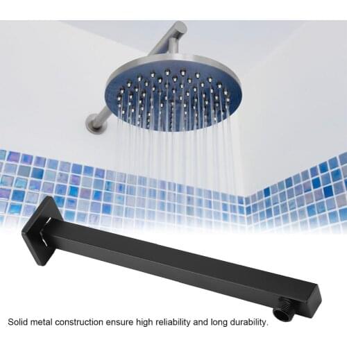 14.5inch Wall Mounted Brass Square Straight Shower Head Extension Arm Bathroom Accessory Shower Pipe