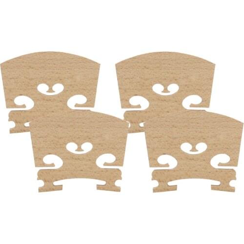 Portable Replacement 1/2 Violin Maple Bridge for Violinist Wood Pack of 4pcs