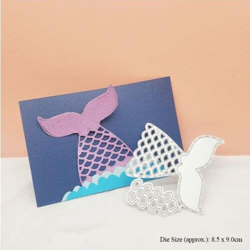 Fishtail Metal Cutting Dies Scrapbooking Embossing Folders for DIY Album Card Making Craft Stencil Greeting Photo Paper Craft