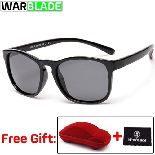 Cycling Polarized Sunglasses Sports Kids Flexible Eyewear Square Frame Baby UV400 Sun Glasses Oculos De Sol Infantil Free Gift