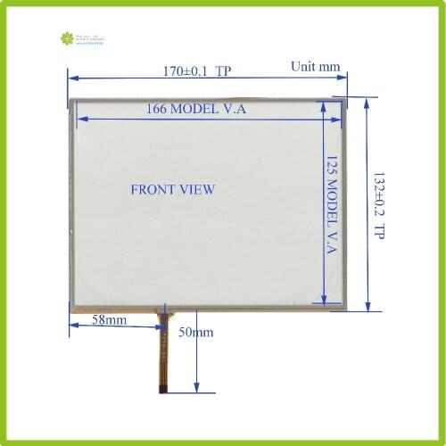 ZhiYuSun Wholesale 2PCS/Lot H080L001 170mm*132mm 8inch 4 line touch screen panel 170*132 Sensor glass Compabible for GPS CAR