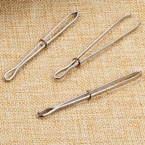 1PC For Elastics Sewing Accessories DIY tool Elastic Cord Rope Threader Clip Self-Locking Tweezer Used