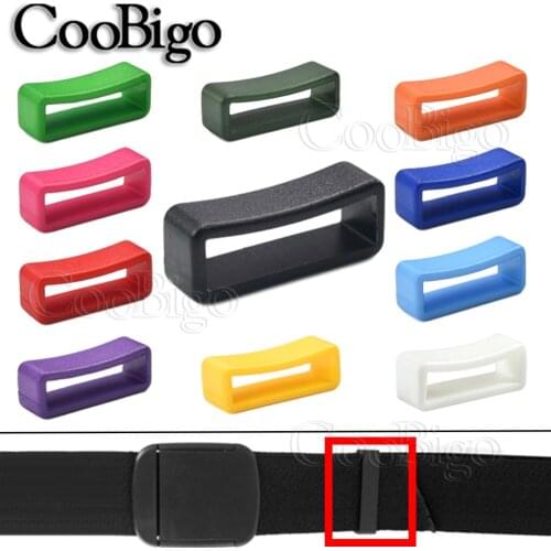 10pcs Colorful Belt Loop Keeper Strap Ring Nylon Watch Bands Buckle for Dog Collar Harness Backpack Straps DIY Accessory 20mm