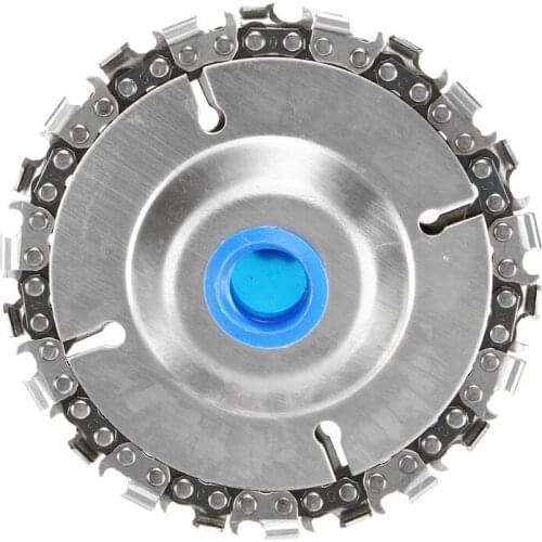 4 Inch 14 Teeth Grinder Chain Disc 16mm Arbor Wood Carving Disc Chain Plate Tool For 100/115 Angle Grinder
