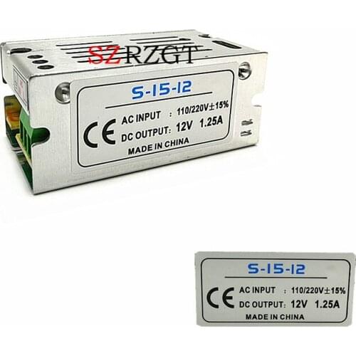 50PCS Mini Size LED Switching Power Supply 12V 1.25A 15W Led Driver