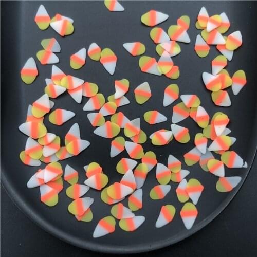 60g Candy Corn Polymer Clay Slices Sprinkles for Kids Diy,Craft/Nail Art/Scrapbook Decoration,Filler Polymer Clay Embellishment
