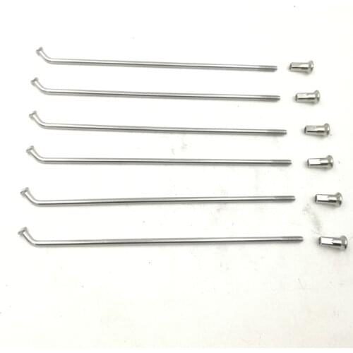 8# Diameter 4.0mm Motocross Spokes Lighting Sliver Color 135 Degree Length in 60-310mm Range Be Customized Motocycle Spokes