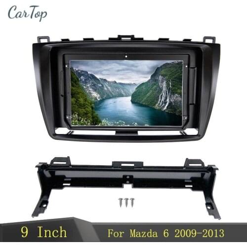 9 Inch Car Radio Fascia For Mazda 6 Atenza 2009-2013 Dashboard Installation Surround Trim Kit Frame Adaptor Bezel