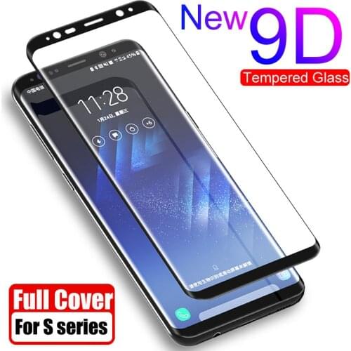 9D Protective Glass On For Samsung Galaxy S8 S9 S10 Plus S10E Full Cover Screen Protector S10 Lite S7 Edge Tempered Glass Film