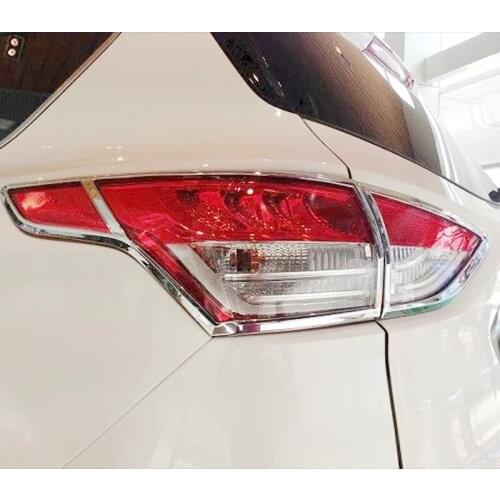 ABS Chrome For Ford Kuga Escape 2013 Car Accessories styling Car Tail Light cover Cover Trim Auto Decoration Sticker 4 Pieces