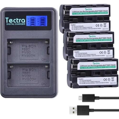 3PCS NP-F570 NP-F550 F330 NP F550 F570 Li-ion Battery+LCD Dual Charger for sony NP-F330 NP-F530 NP-F570 NP-F730 NP-F750 Hi-8