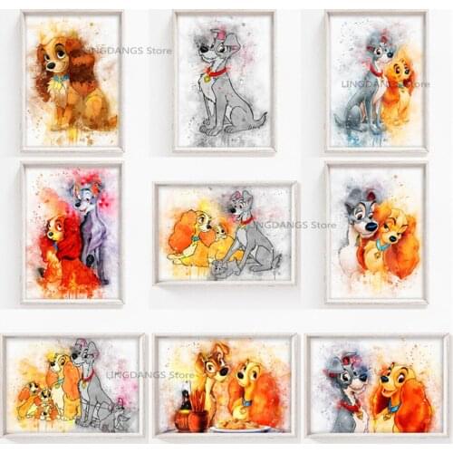 5d Diy Diamond Painting Disney Lady And The Tramp Cartoon Nursery Posters Diamond Mosaic Embroidery Cross Stitch Home Decor Gift
