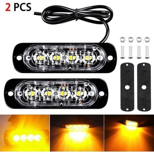 Emergency Lights Lamps 12V- 24V Amber LED Bar Car Truck W/Protection Pad lamps for cars light bulbs Wholesale