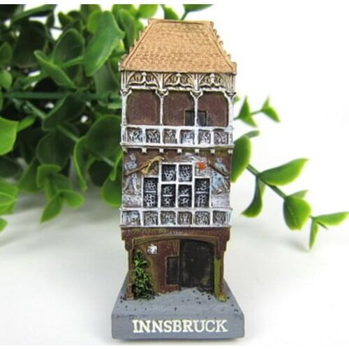 Austria Innsbruck Tourist Travel Souvenir 3D Resin Gold Roof Decorative Fridge Magnet Craft Worldwide GIFT IDEA