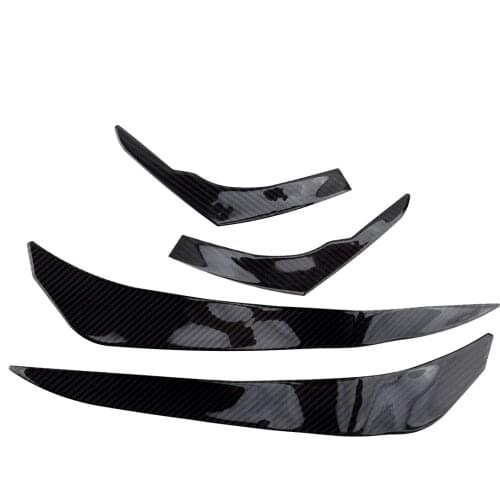 Beler 4pcs/set Headlight Eyebrow Eyelid Cover Trim fit for Toyota 4Runner 2010 2011 2012 2013 2014 2015-2020 Carbon Fiber Black