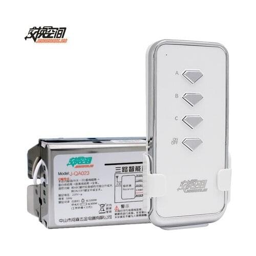 Free shipping J-QA023 85V-265V Three Channels Digital Wireless Remote Control Switch