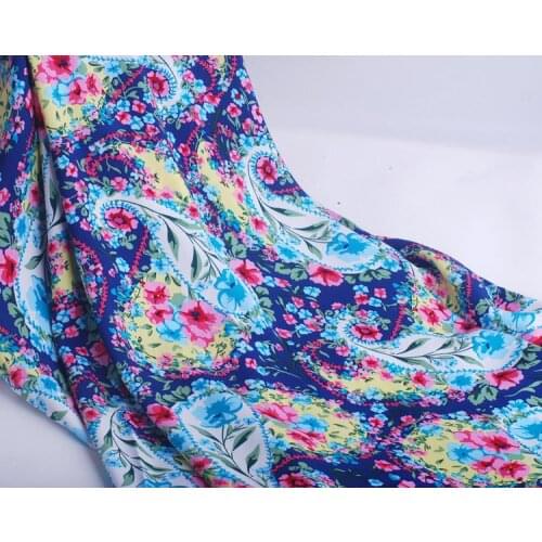 Free shipping Silk flower rayon summer cotton silk baby clothing fabric cool in summer cloth