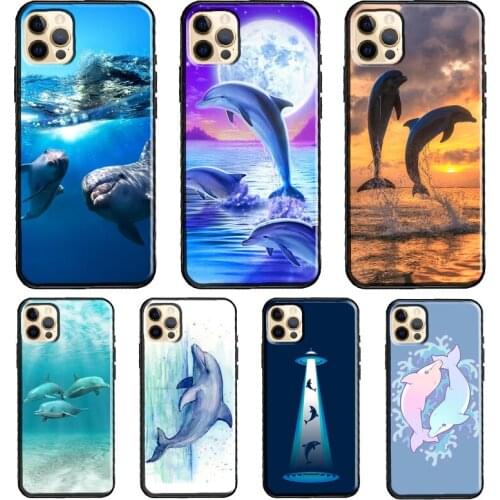 Ocean Dolphin Phone Case For iPhone 11 Pro Max XS XR X 12 Mini SE 2020 6S 7 8 Plus 12 Pro Max Cover