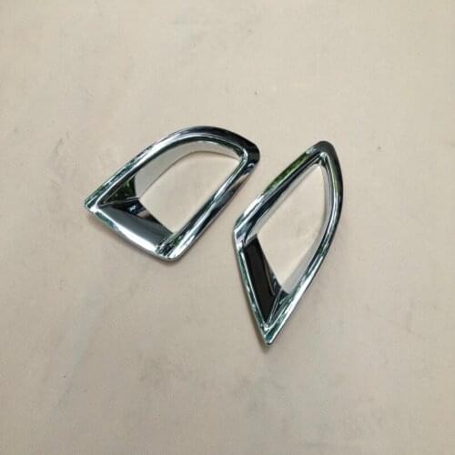 For Mazda 3 Axela M3 Hatchback 2014 2015 2016 Chrome Rear Reflector Fog Light Lamp Cover Trim Bezel Garnish Molding Bumper 2pcs