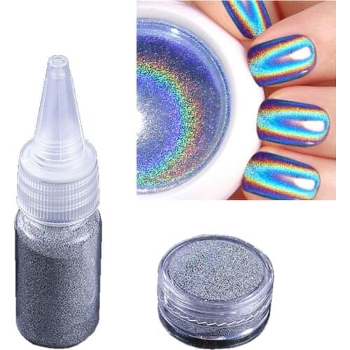 Holographic Lasers Silvery Fine Glitter Epoxy Resin Shiny Silver Festival Sequins Resin Jewelry Pigment Nail Art Powder