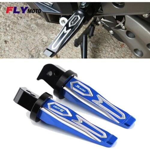 LOGO XCITING S400 Motorcycle Rear Foot Pegs Rests Passenger Footrests New For KYMCO XCITING S 400i Xciting S400 2017-2019 2020