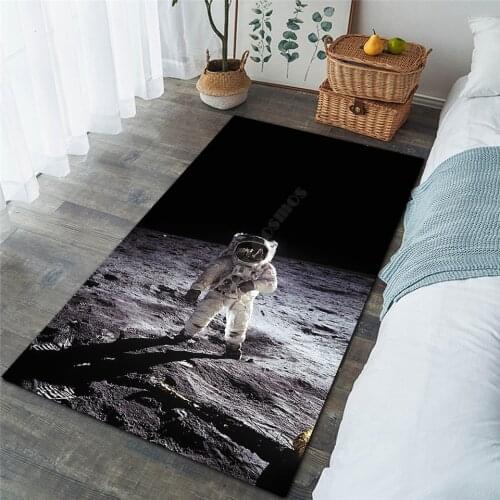 Galaxy astronaut Area Rug 3D All Over Printed Non-slip Mat Dining Room Living Room Soft Bedroom Carpet 3