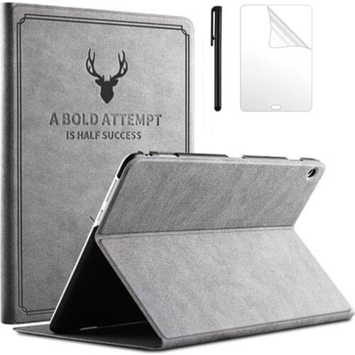 Leather Case For Huawei MediaPad M5 Lite BAH2-L09 W19 Tablet Stand Cover for Huawei mediapad m5 lite 10 DL-AL09 W09 case + film