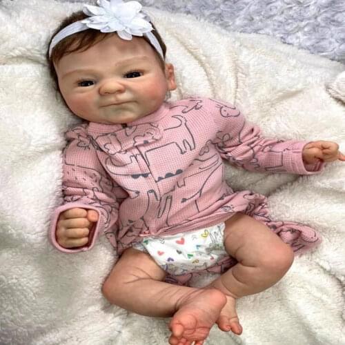 Finished Reborn Baby Silicone Reborn Doll Newborn Girls Boys Lifelike Princess Toddler Dress Up Bonecas For Childrens Day Gifts