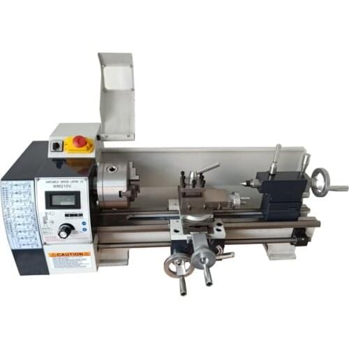 Lathe Small Desktop Multi-function CNC Machine Tool High-efficiency Variable Speed Mini Metal Buddha Bead Machine WM210V 850W YZ