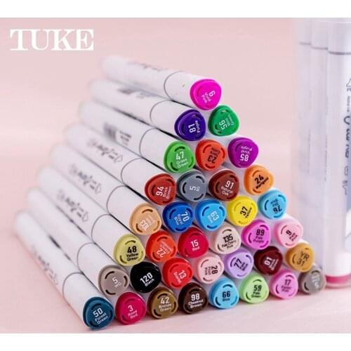 12/24/36/48/60 Art Marker Alcohol Based Marker Pen Brush Pen Sketch Marker Dual Tip Drawing Art Brush Pen
