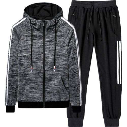 Mens Tracksuit 2021 New Fashion Sportswear Suit Mens Sets Casual Student Wo-piece Sets Autumn Sweater Hooded Men Clothing
