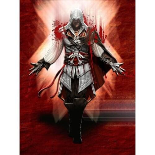 5D DIY Diamond Painting Assassins Creed Cross Stitch Kits Full Drill Embroidery Game Poster Mosaic Art Rhinestone Home Decor