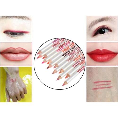 12pcs/Set Professional Matte Lip Liner Pencil Set Waterproof Long Lasting Smooth Natural Lipliner Pen Eye Liner Eyebrow Liner
