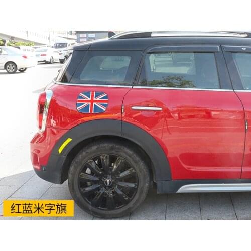 3D Auto Min MI Cooper Countryman F60 Fuel Tank Flank Cover Decal Sticker Laffle Modified Union Jack Flag Car Accessories