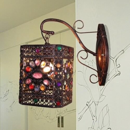 The head of a bed wall lamp sitting room stair cafe wall lamp crystal lamps and lanterns of restoring ancient ways