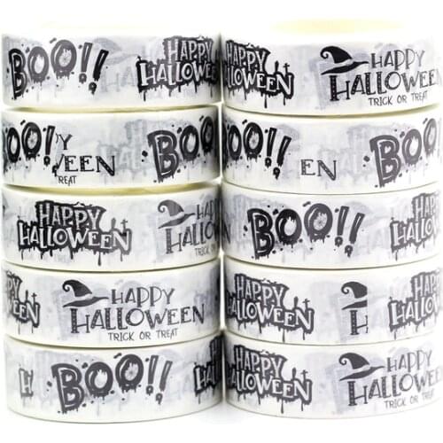 NEW 10pcs/Lot Decorative Character Boo Happy Halloween Washi Tapes Planner Adhesive Masking Tape Cute Stationery