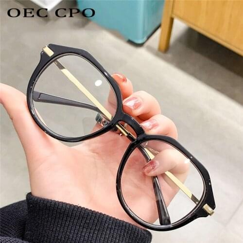OEC CPO Vintage Round Glasses Women Optical Clear Glasses Frame Eyeglasses Men Transparent Lens Sunglass Frames