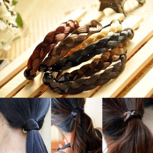 Twist Braid Hair Rope Women Girls Creative Ponytail Holder Sweet Hair Ties Gifts Fashion Elastic Wig Hair Band Scrunchies