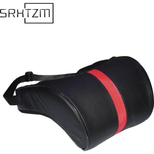 1Pcs Cars Accesorios PU Leather Car Neck Pillow Car Auto Seat Memory Foam Neck Rest Pillow Headrest Pad Cushion