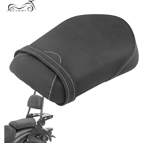 Motorcycle Black Passenger Pillion Rear Back Seat Cushion Synthetic Leather For Yamaha Star Bolt XV950 Bolt XVS950 2014-2016 15