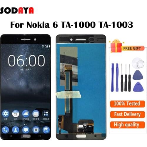 Full LCD For Nokia 6 Display TA-1000 TA-1003 TA-1021 TA-1025 TA-1033 TA-1039 LCD Display with Touch Screen Digitizer