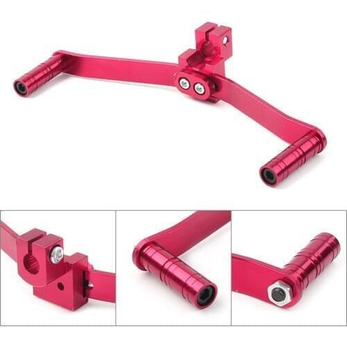 Durable Red Aluminum Alloy Motorcycle 2 Way Gear Shift Lever Footrest Pedal Shifter