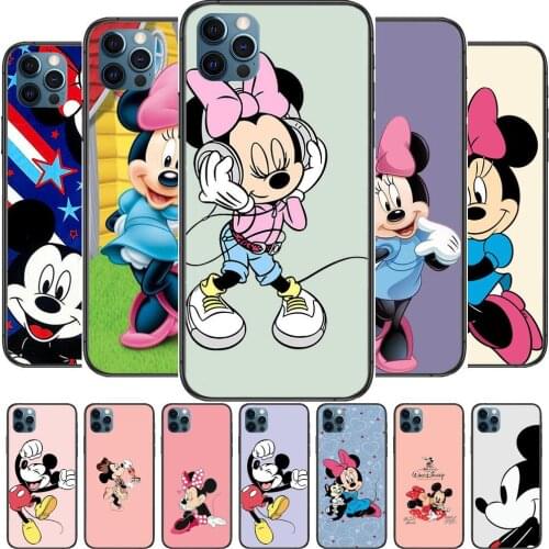 Jump Mickey Minnie Mouse Anime Phone Cases cover For iphone 11 Pro Max case 12 8 7 6 S XR PLUS X XS SE 2020 mini mobile cell sh