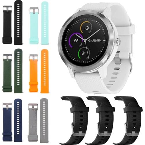 For Garmin Vivoactive 3 / Vivomove HR Silicone Band Wrist strap 20mm Classic Soft Sport Watchband Strap New 2020
