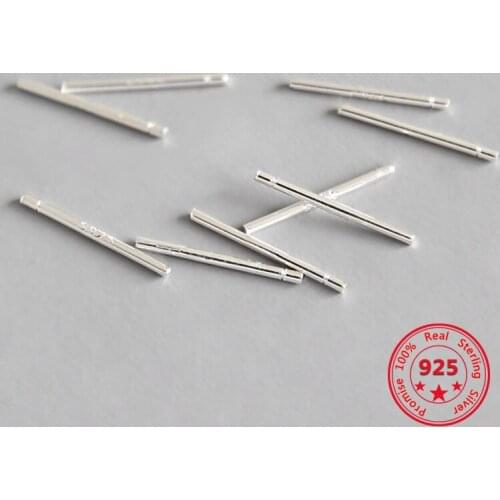 2pair 925 Sterling Silver Earring Pins Trendy Unisex Punk Rock Style Safety Stud Earrings Exquisite Jewelry Gift for Women Men