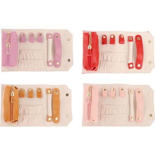 Jewelry Roll Bag Travel Jewelry Organizer Storage Case Pouch for Necklaces Rings Bracelets Portable Practical