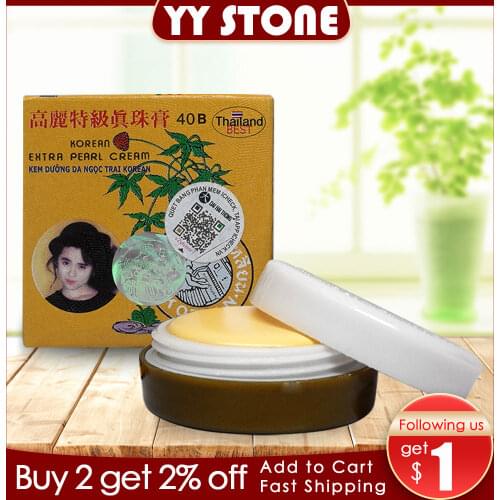 Thailand 100% original ginseng pearl cream face skin whitening repairing moisturing and nourishing face cream 5g/pcs