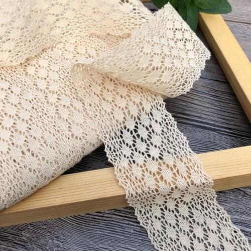 Beige Cotton Lace Hometexile Cloth Wrap Knitting Embellishments DIY Patchwork Craft Lace Trims scrapbooking