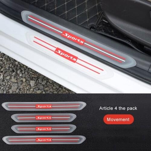 Universal PVC Door Sill Plate Protectors For Car ,Door Entry Guards Sill Scuff Cover Welcome Peda Panel Step Protector